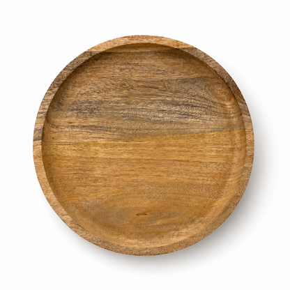 Natural Mango Wood Round Plate