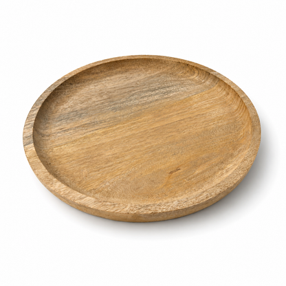 Natural Mango Wood Round Plate