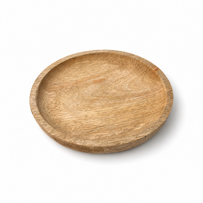 Natural Mango Wood Round Plate