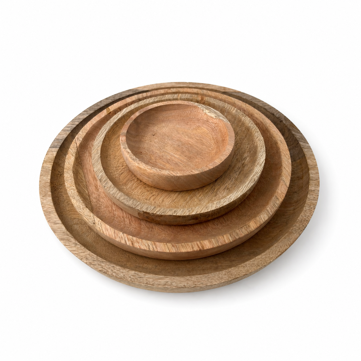 Natural Mango Wood Round Plate