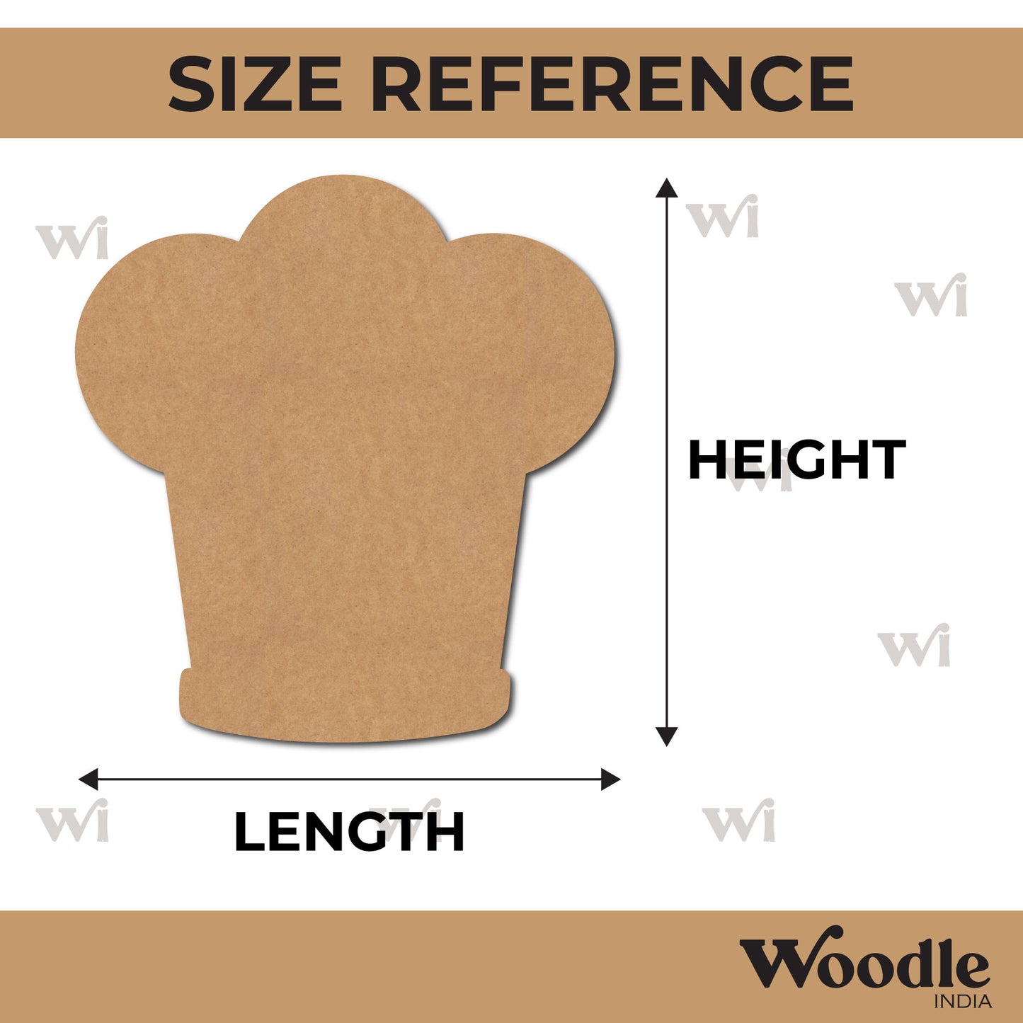 Chef Cap Cutout MDF Design 1