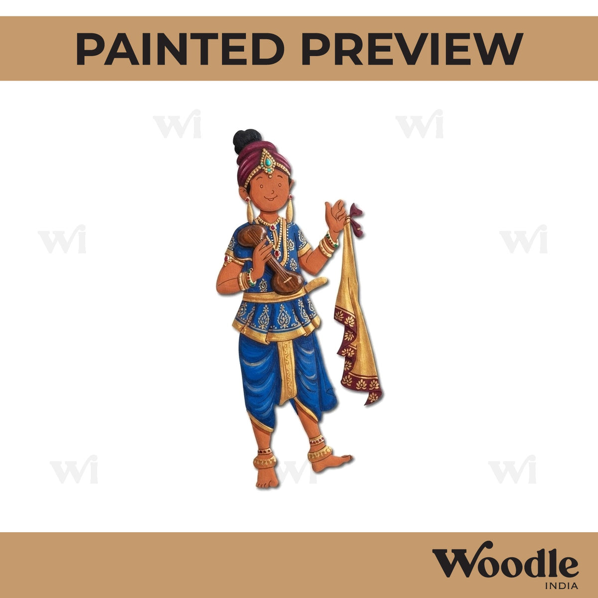 Chekka Bhajana Artist Pre Marked MDF Design 1