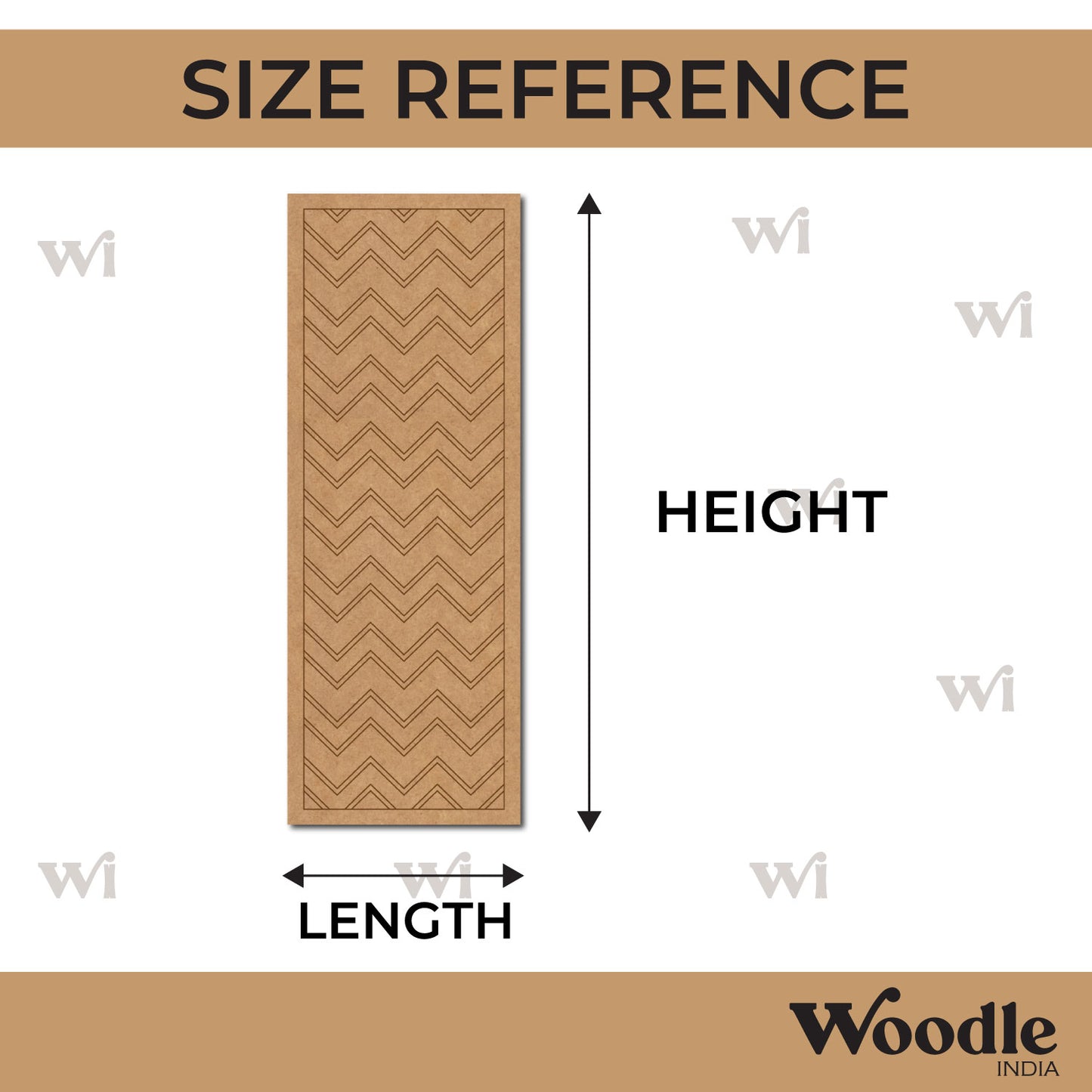 Chevron Pattern Rectangle Pre Marked MDF Design 1