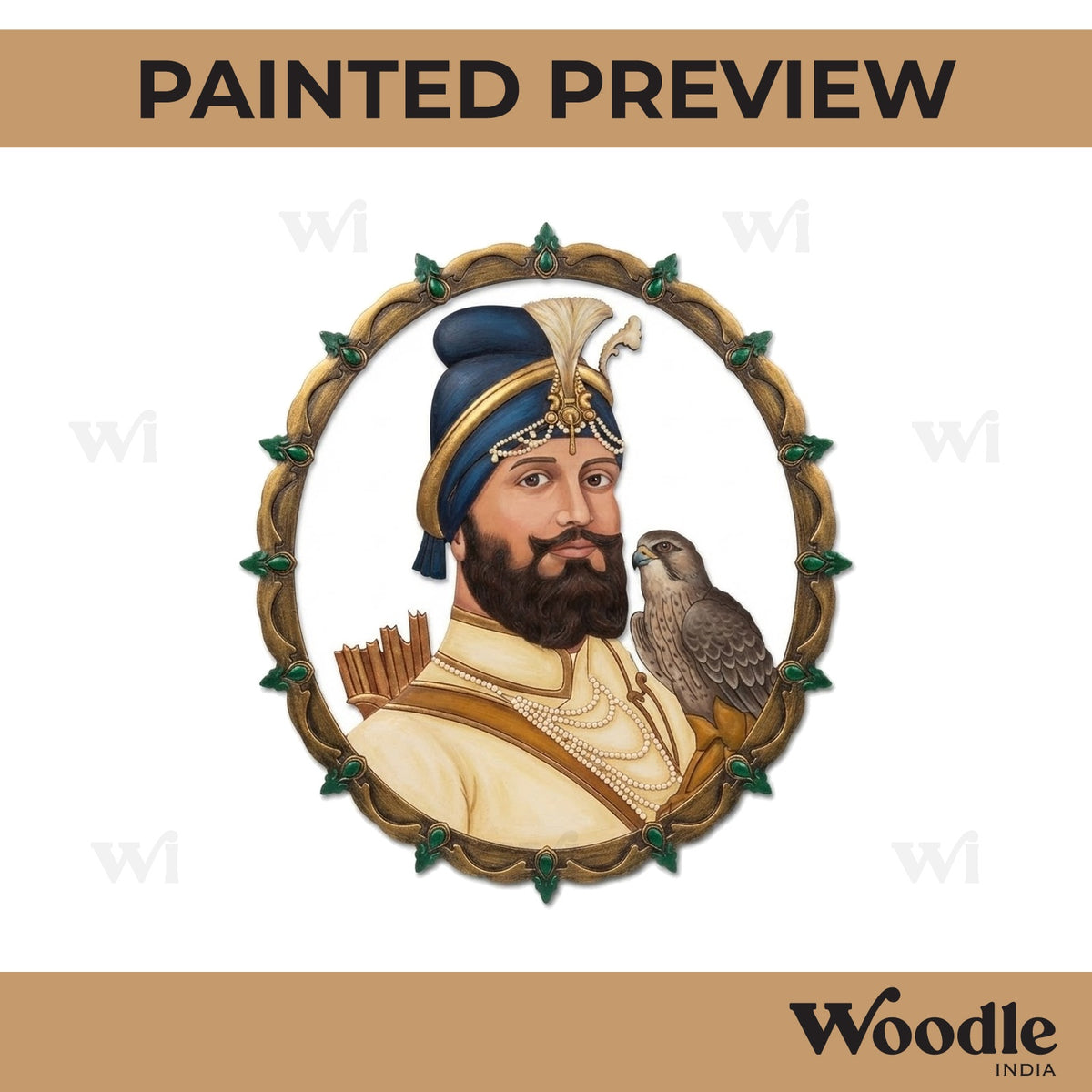 Chhatrapati Shivaji Maharaj Pre Marked Base MDF Design 1