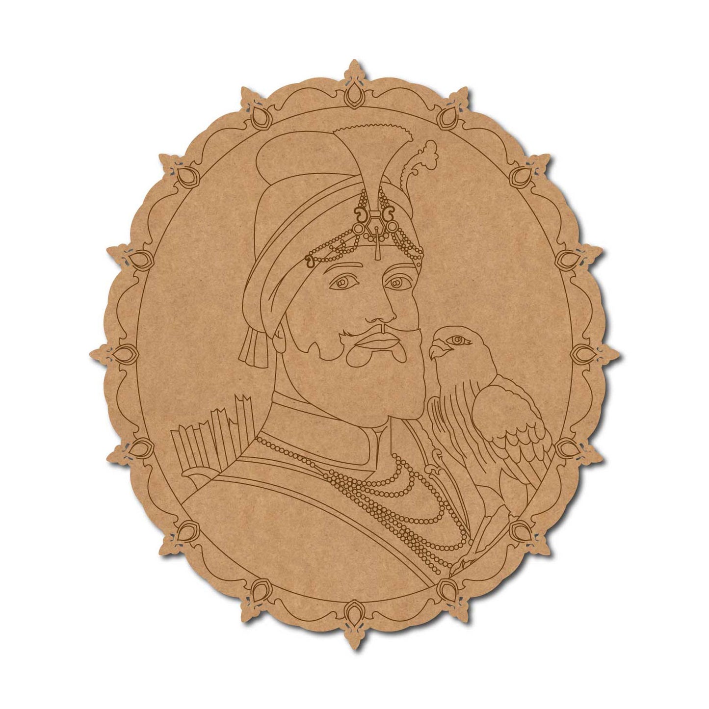 Chhatrapati Shivaji Maharaj Pre Marked Base MDF Design 1