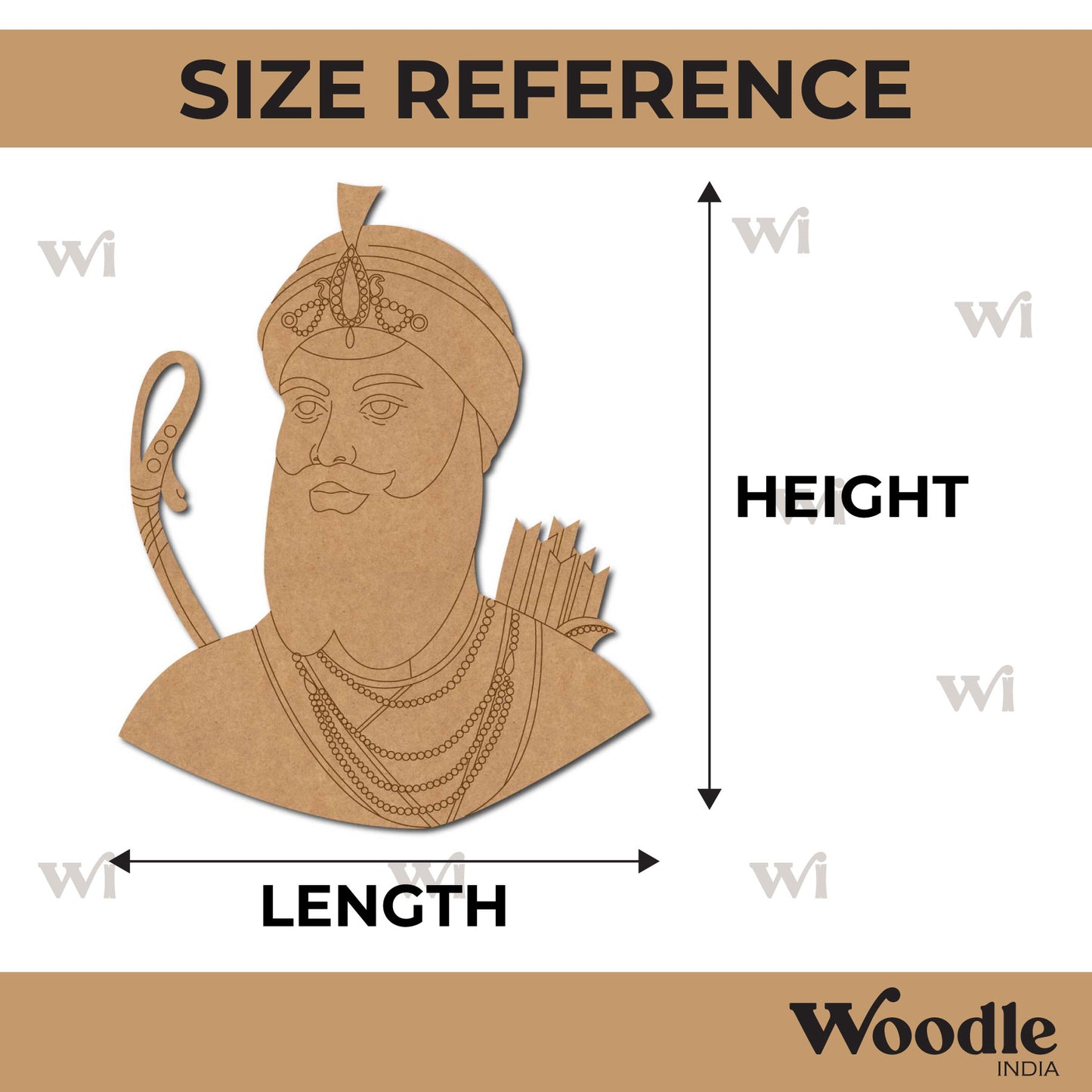 Chhatrapati Shivaji Maharaj Pre Marked MDF Design 2