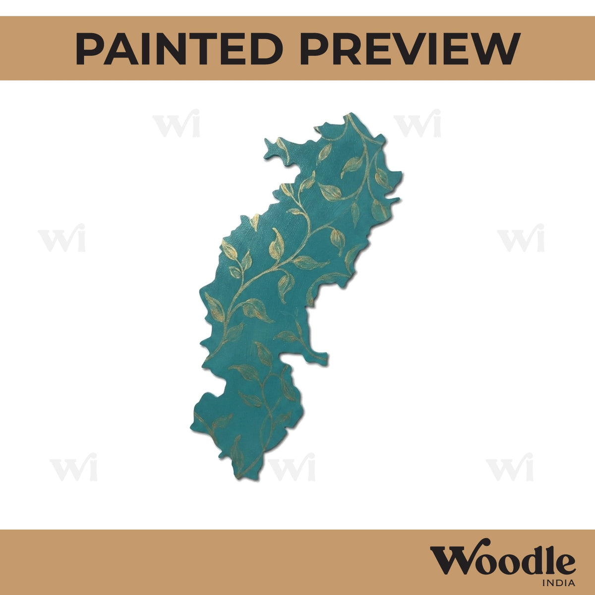 Chhattisgarh Map Cutout MDF Design 1