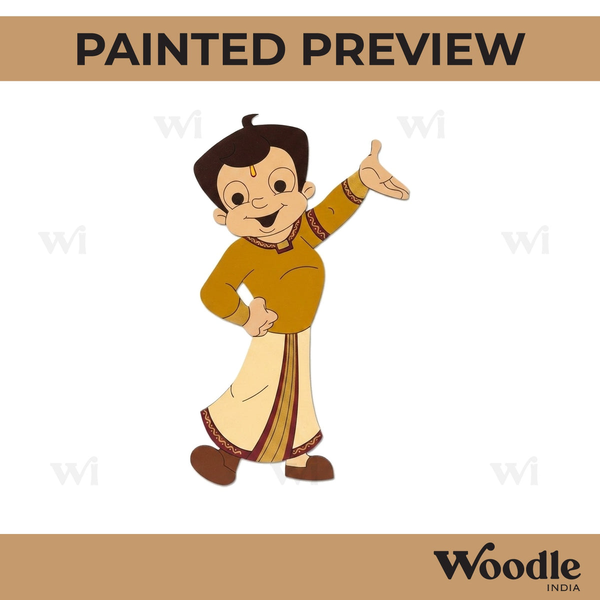 Chhota Bheem Pre Marked MDF Design 2