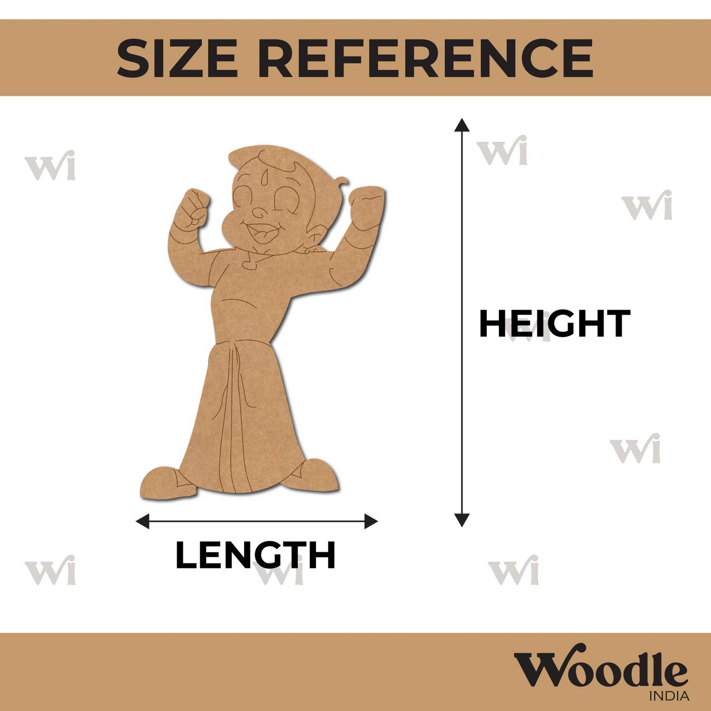 Chhota Bheem Pre Marked MDF Design 3