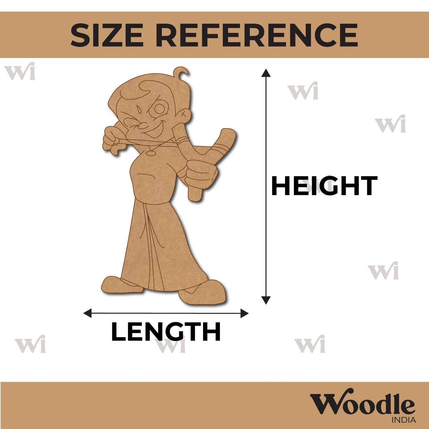 Chhota Bheem Pre Marked MDF Design 4