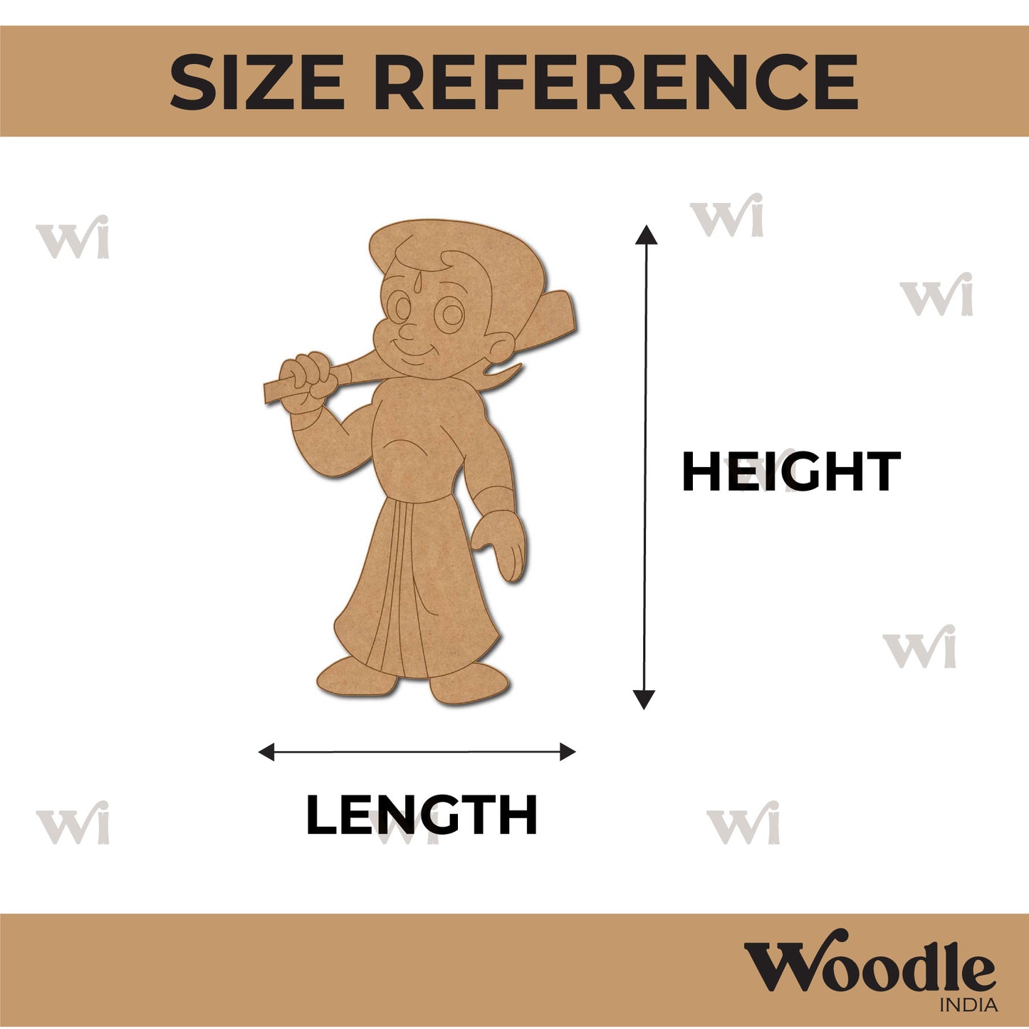 Chhota Bheem Pre Marked MDF Design 5