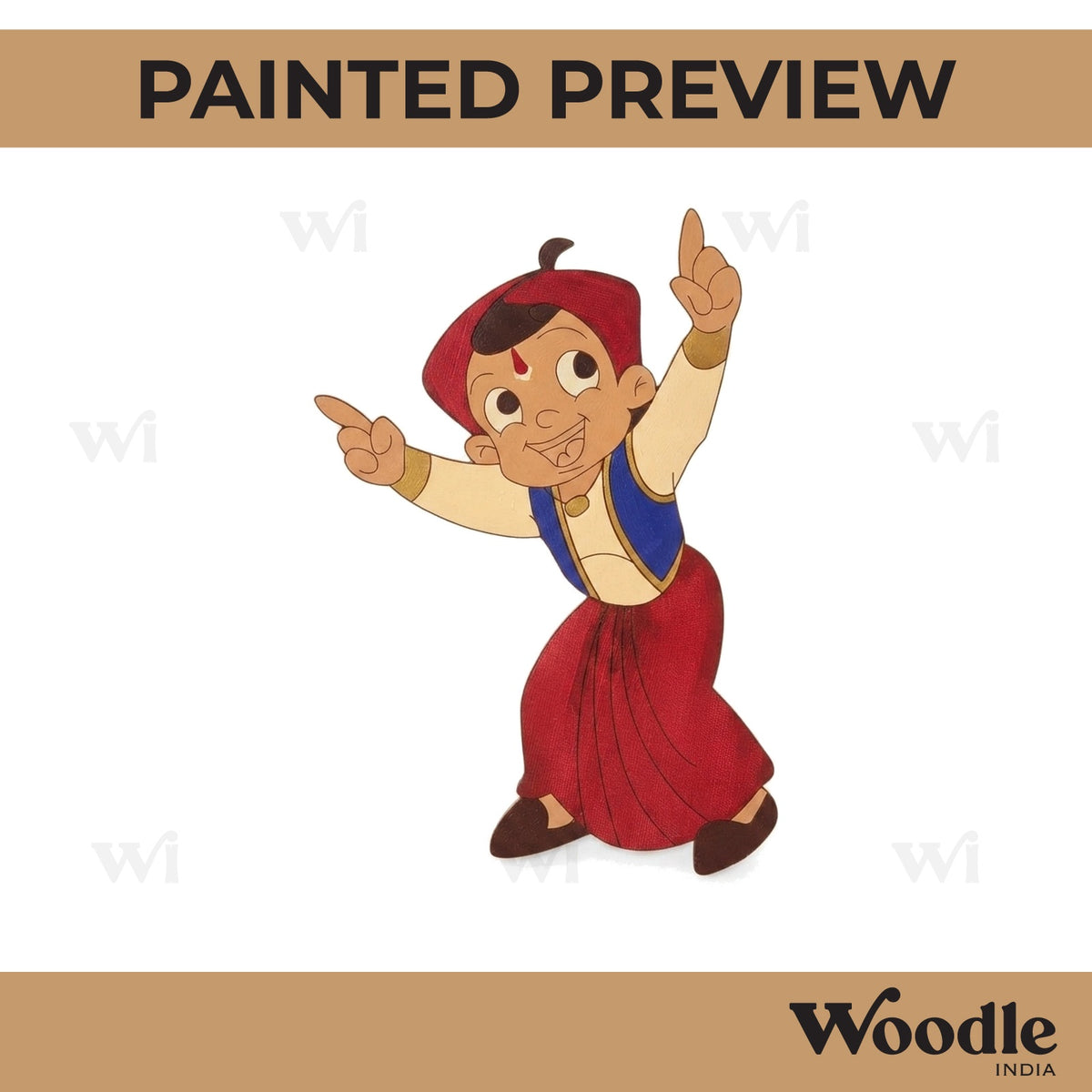 Chhota Bheem Pre Marked MDF Design 6