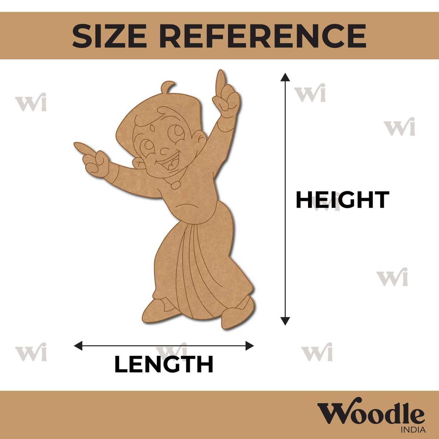 Chhota Bheem Pre Marked MDF Design 6