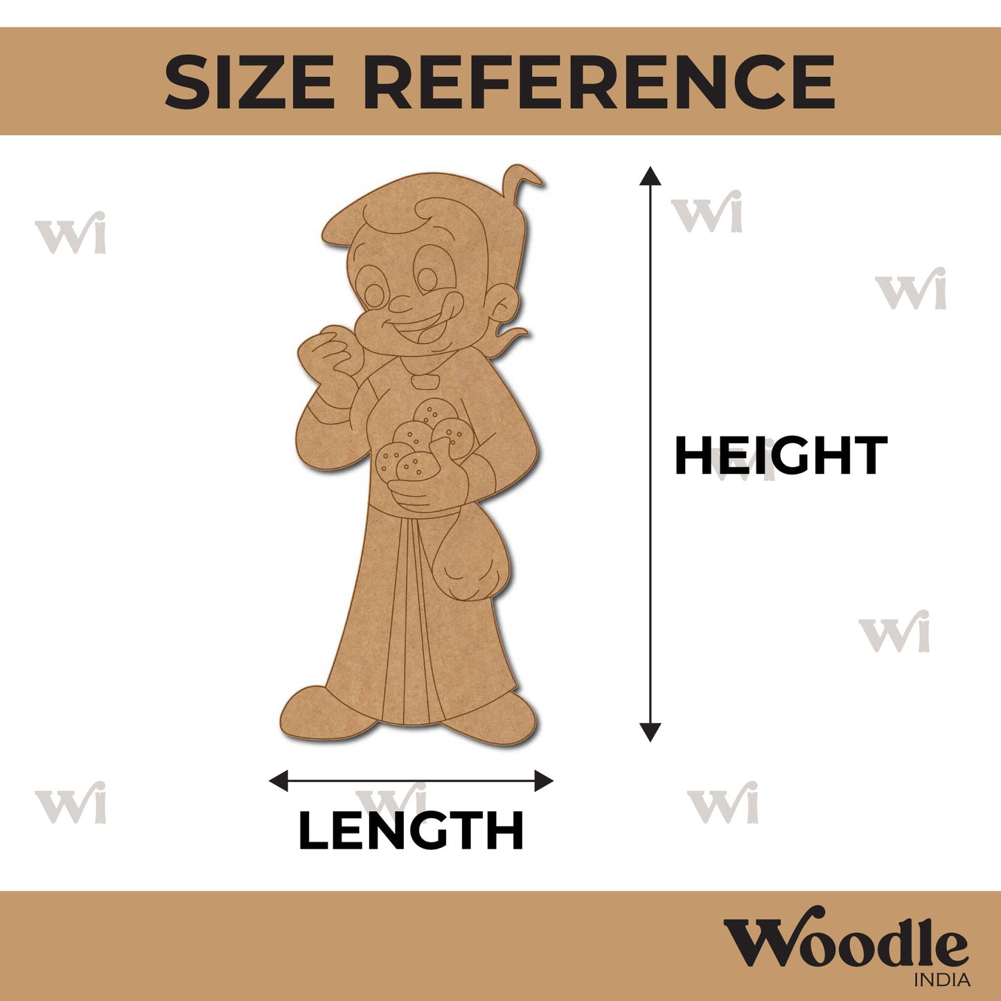 Chhota Bheem Pre Marked MDF Design 7