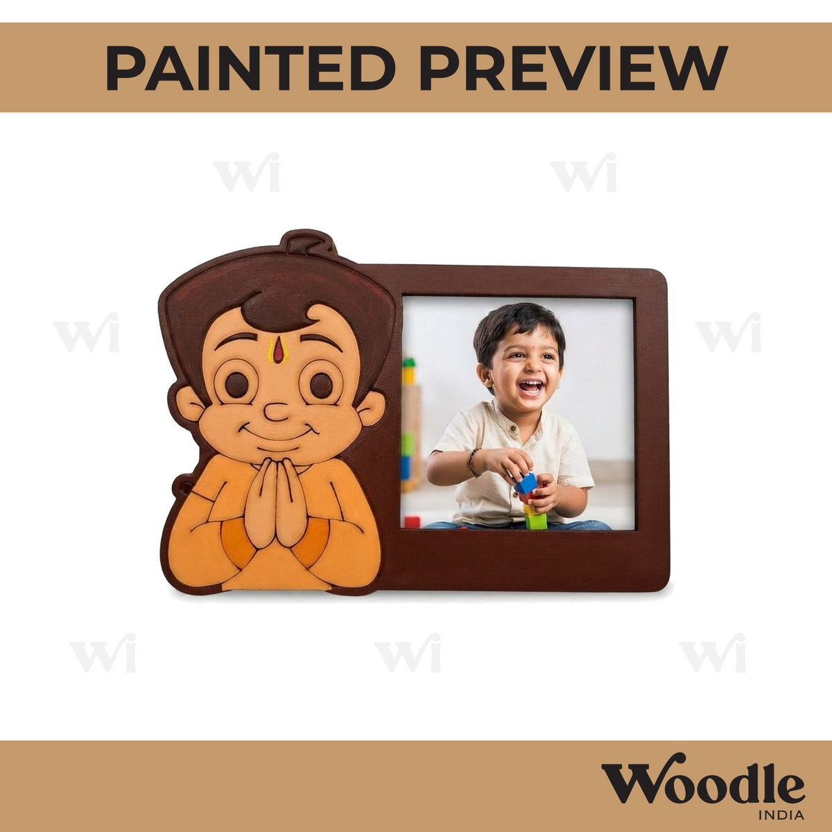 Chhota Bheem Three Layered Photo Frame MDF Design 2