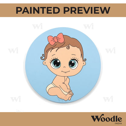 Child Pre Marked Round Base MDF Design 1