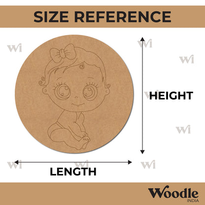 Child Pre Marked Round Base MDF Design 1