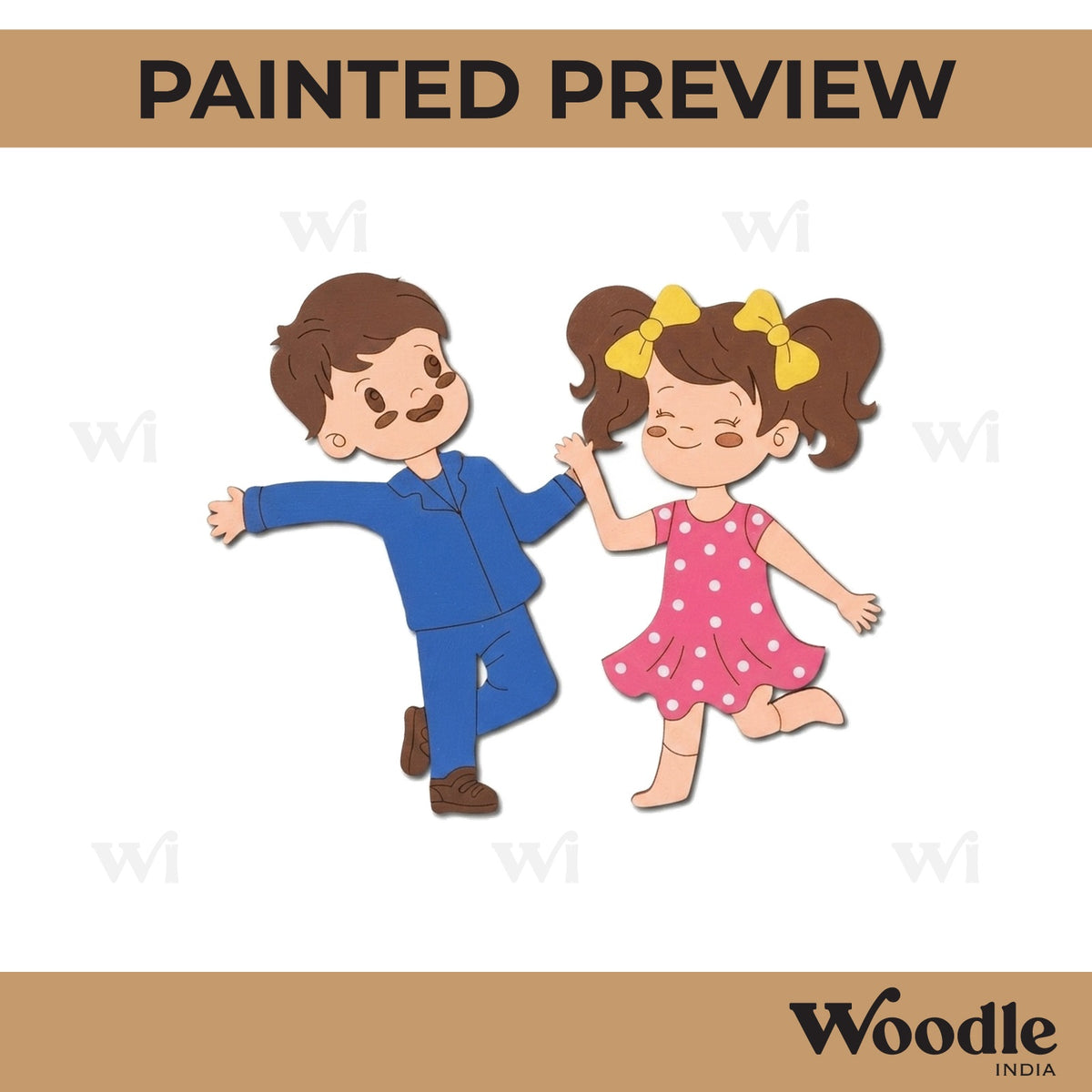 Children Dancing Pre Marked MDF Design 1
