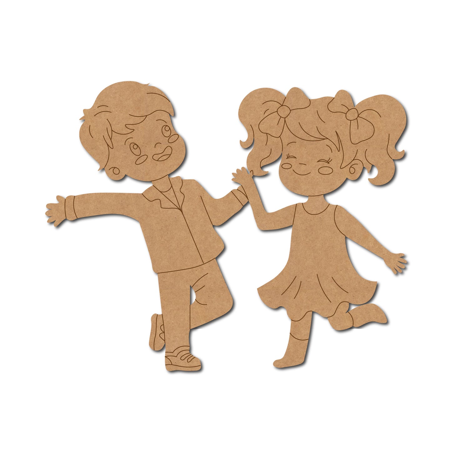 Children Dancing Pre Marked MDF Design 1