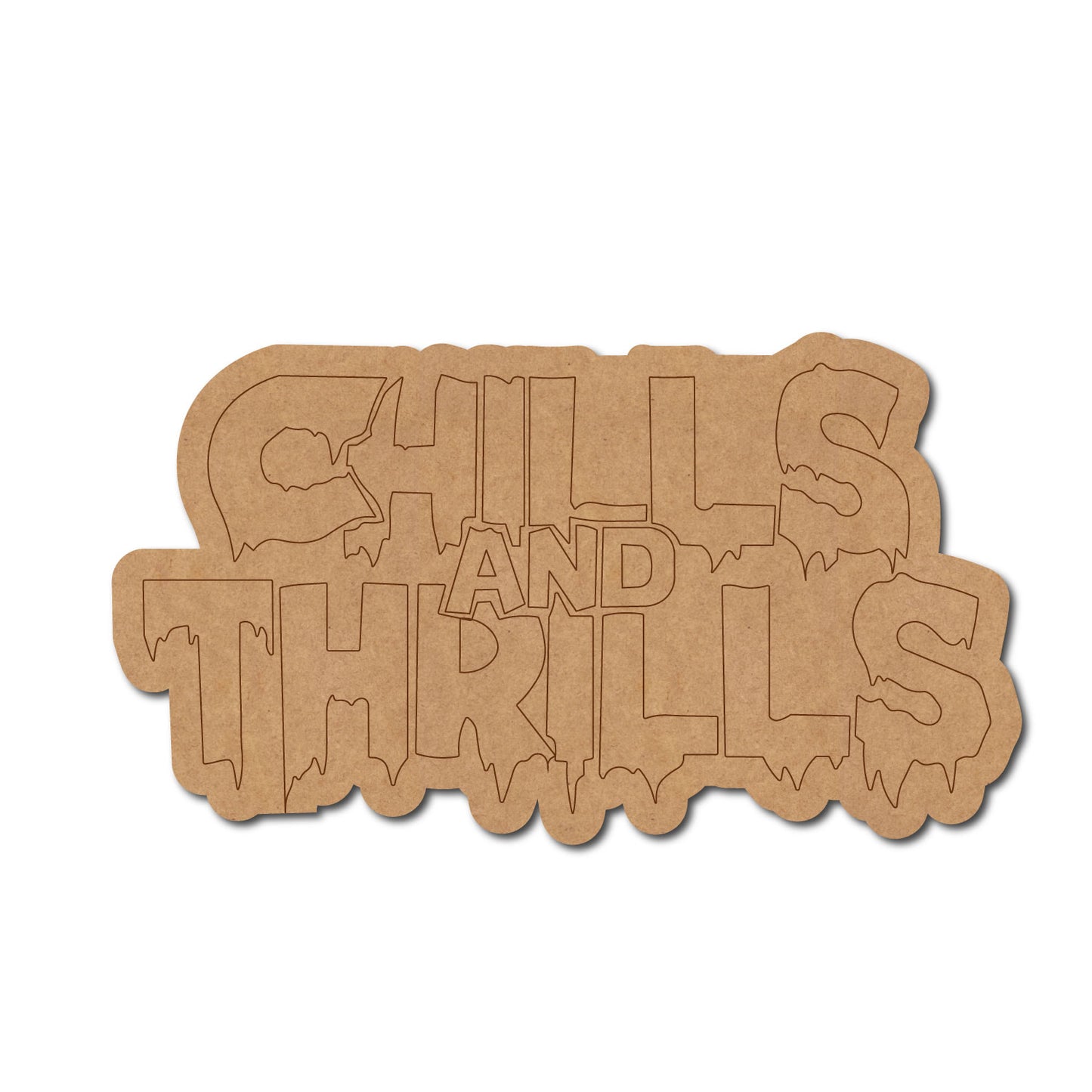 Chills And Thrills Halloween Pre Marked Base MDF Design 1