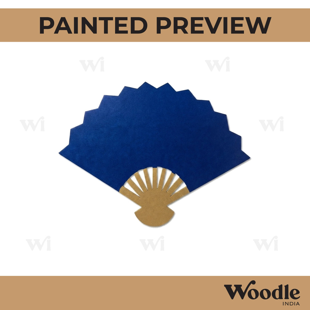 Chinese Hand Fan Cutout MDF Design 1