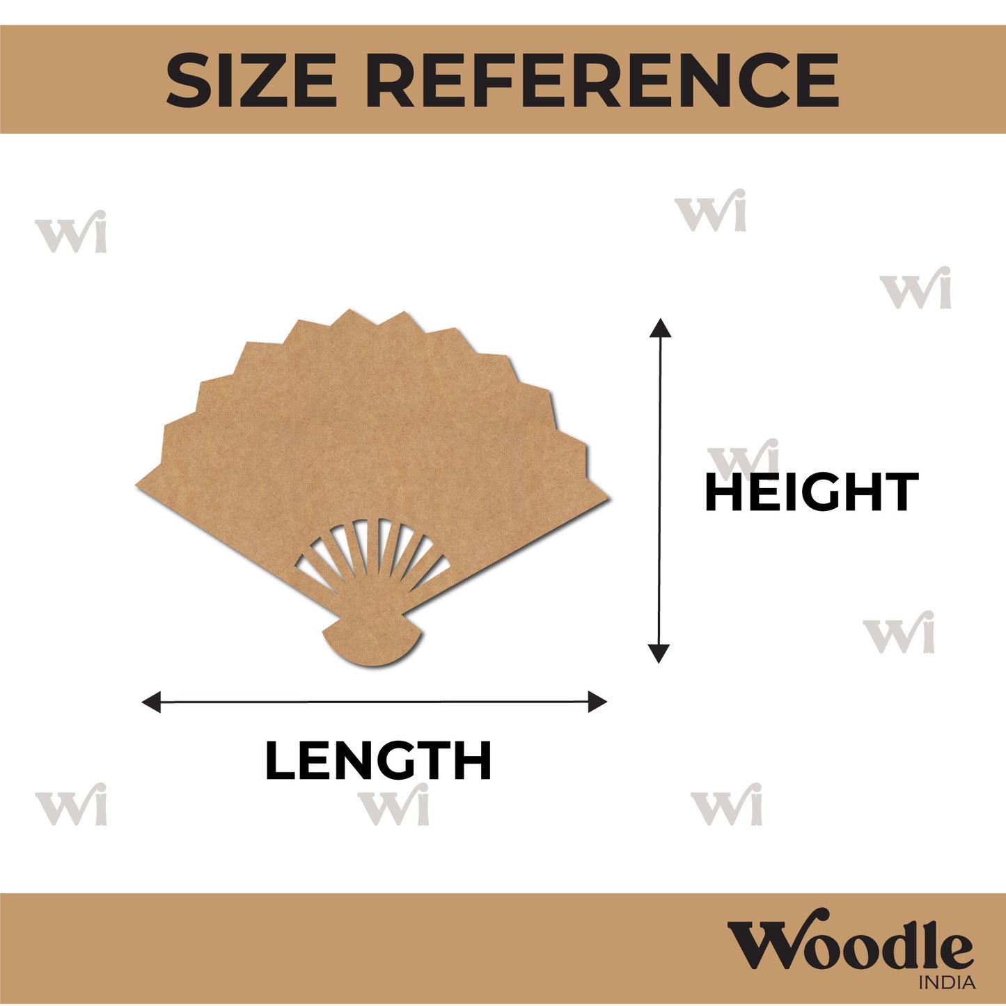 Chinese Hand Fan Cutout MDF Design 1