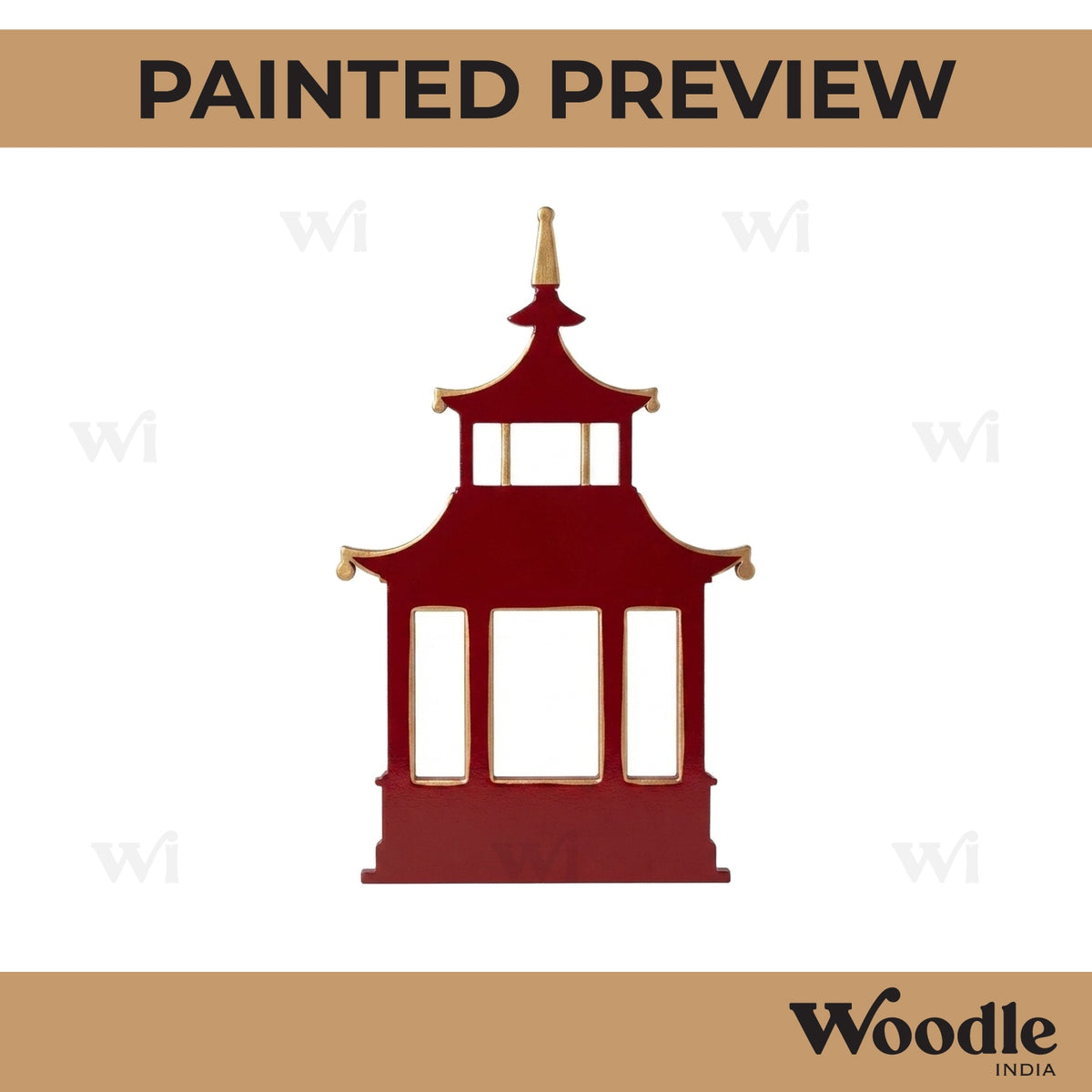 Chinese Temple Cutout MDF Design 1
