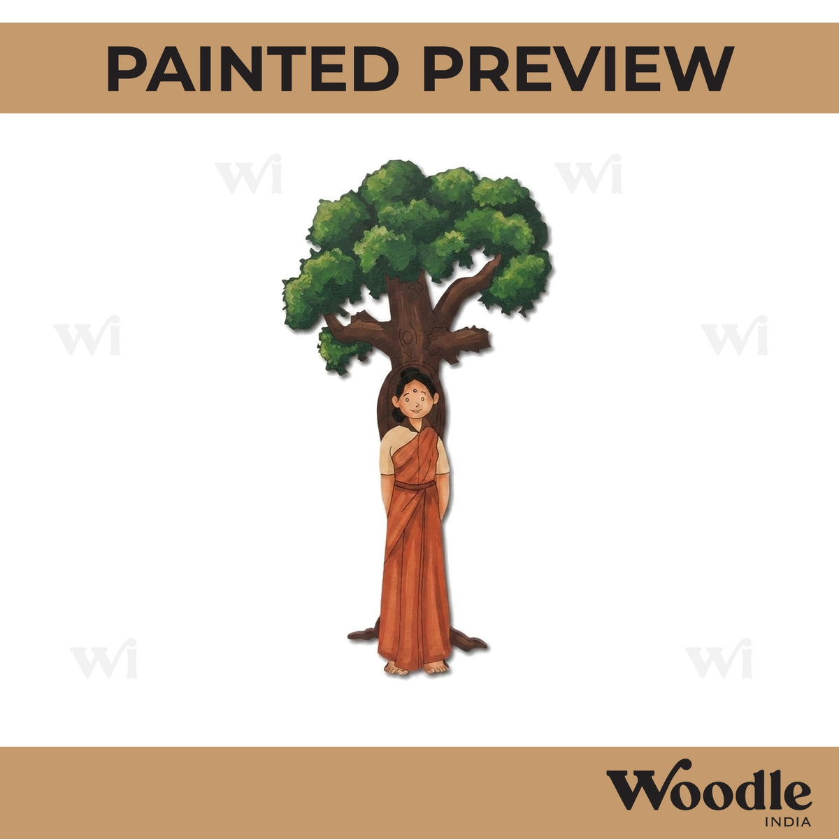 Chipko Tree Hugger Pre Marked MDF Design 1