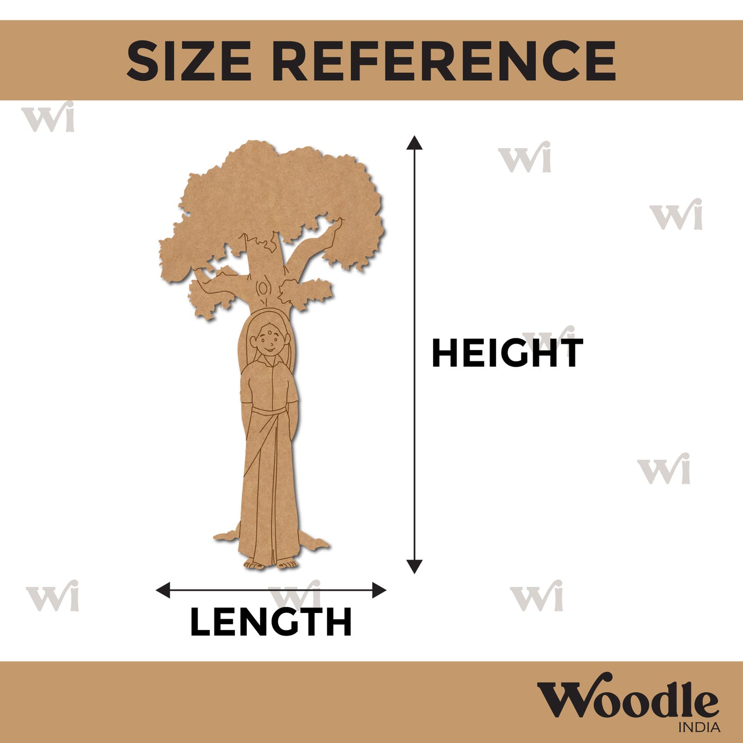 Chipko Tree Hugger Pre Marked MDF Design 1