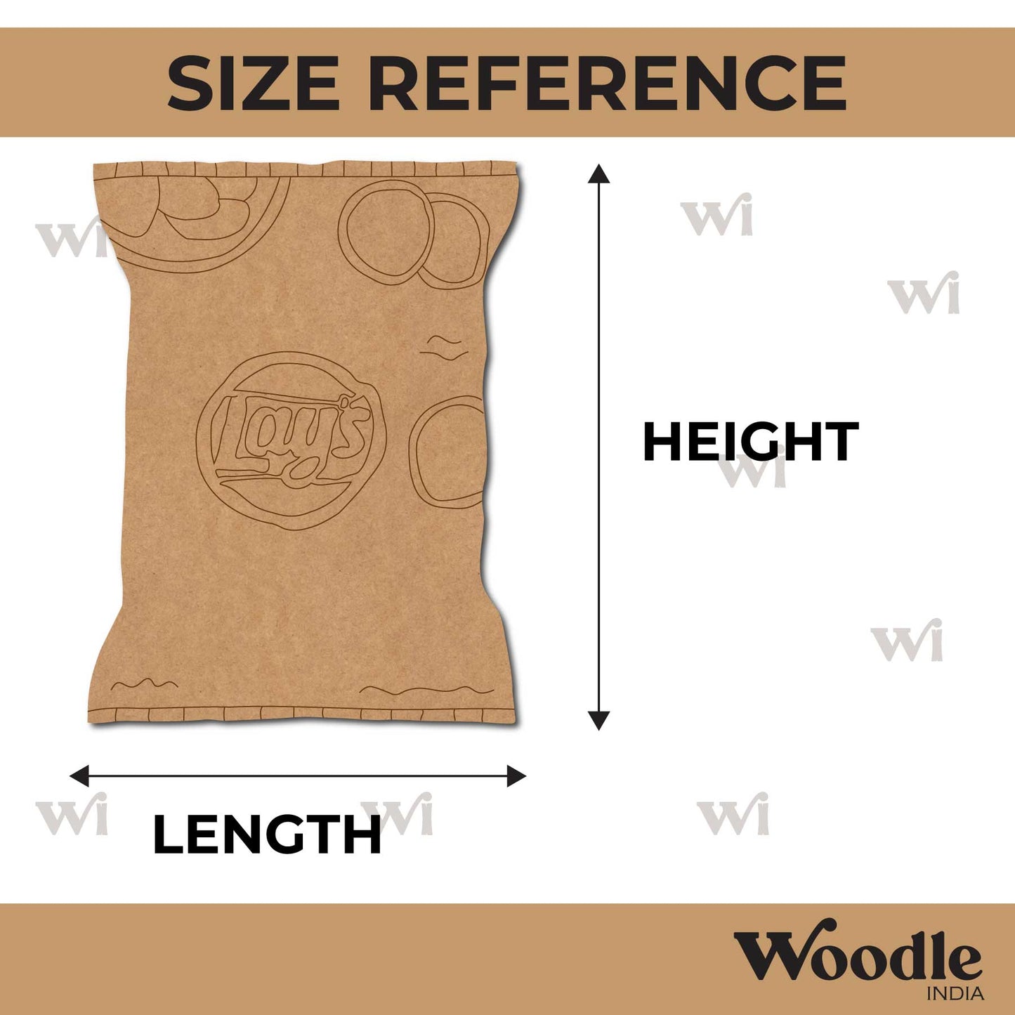 Chips Packet Pre Marked MDF Design 1