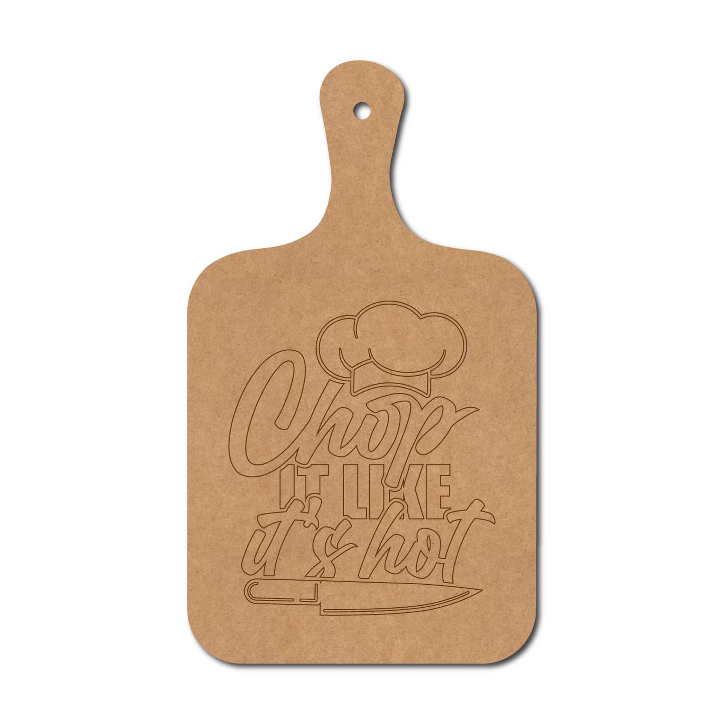 Chop It Like It's Hot Pre Marked Chopping Board MDF Design 1