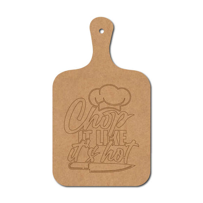 Chop It Like It's Hot Pre Marked Chopping Board MDF Design 1
