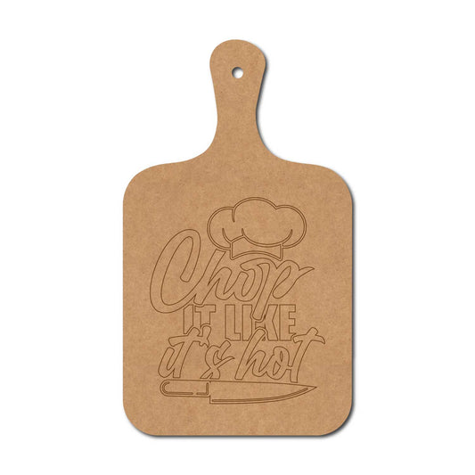 Chop It Like It's Hot Pre Marked Chopping Board MDF Design 1