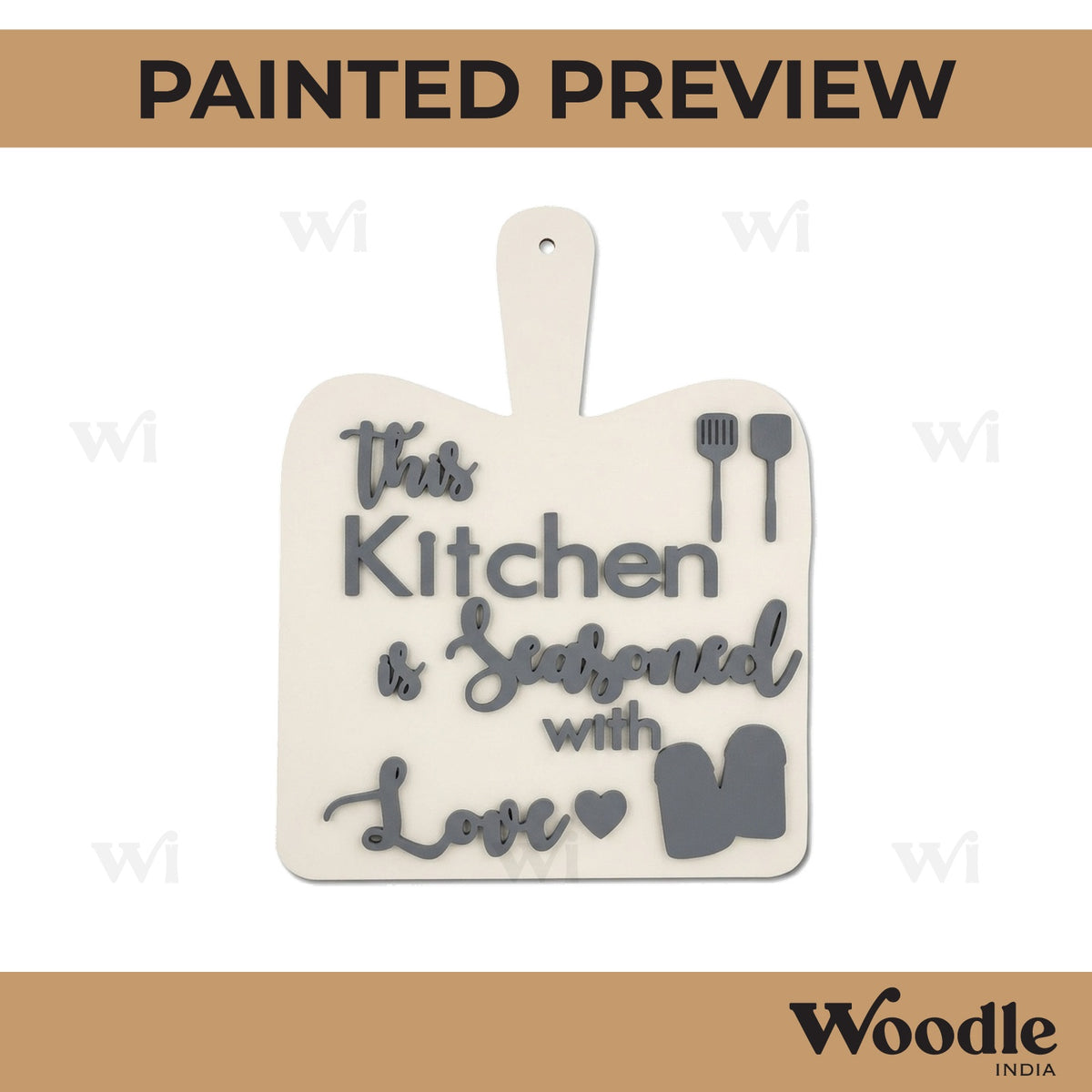 Chopping Board With Text MDF Design 1