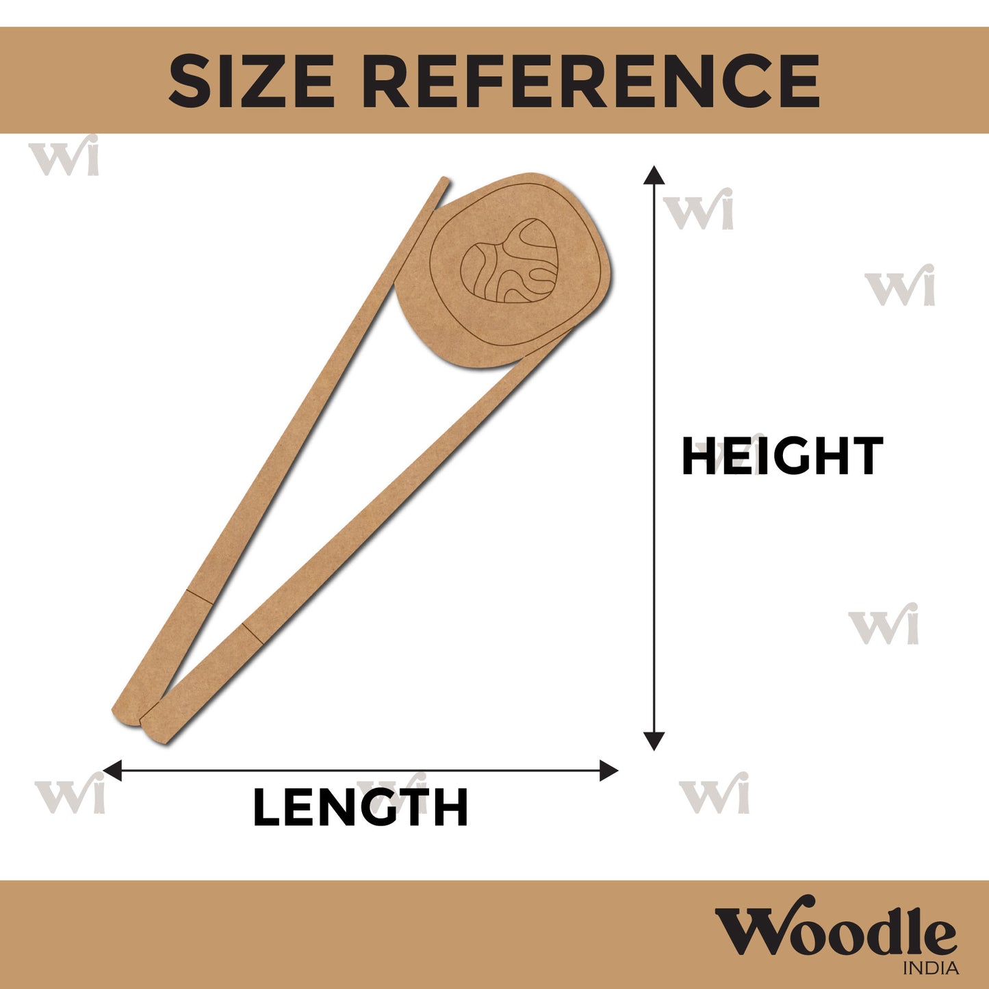 Chopsticks Sushi Pre Marked MDF Design 1