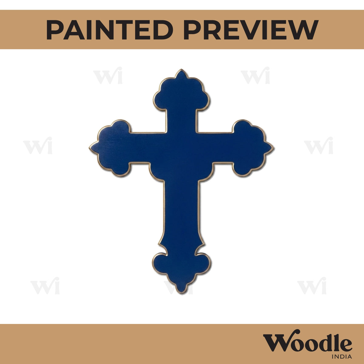 Christian Cross Cutout MDF Design 1