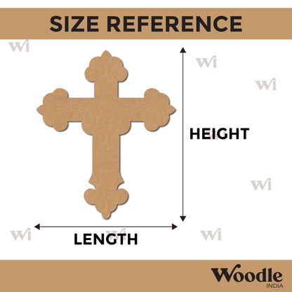 Christian Cross Cutout MDF Design 1