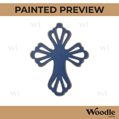 Christian Cross Cutout MDF Design 3