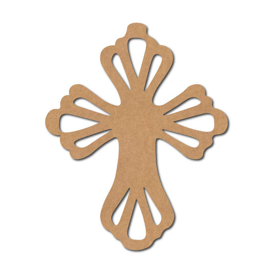 Christian Cross Cutout MDF Design 3