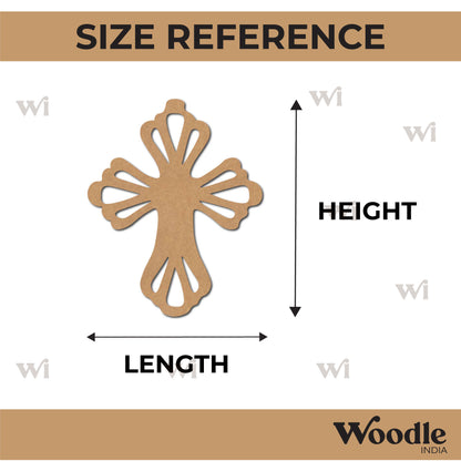Christian Cross Cutout MDF Design 3