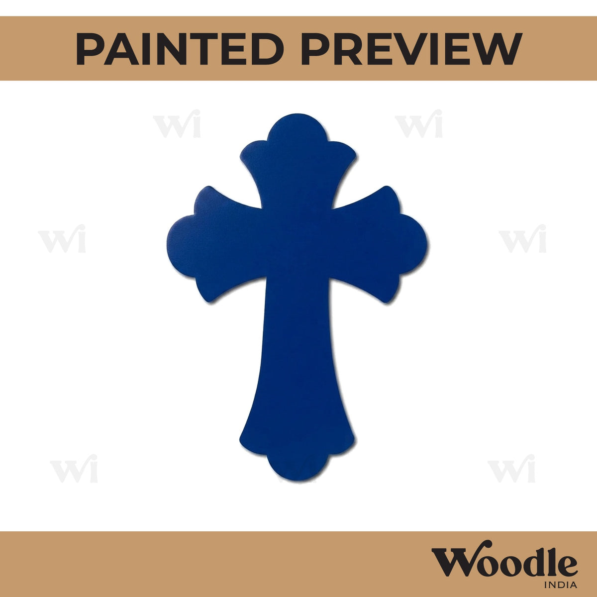 Christian Cross Cutout MDF Design 4
