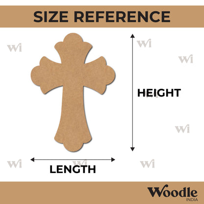 Christian Cross Cutout MDF Design 4