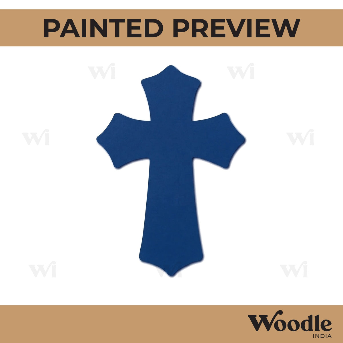 Christian Cross Cutout MDF Design 5