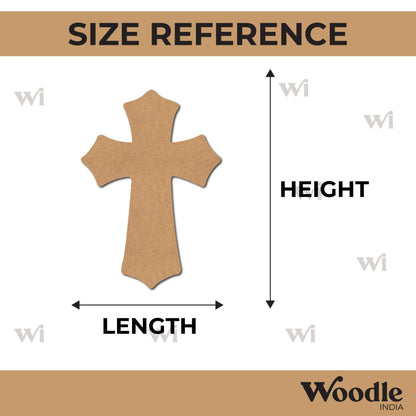 Christian Cross Cutout MDF Design 5