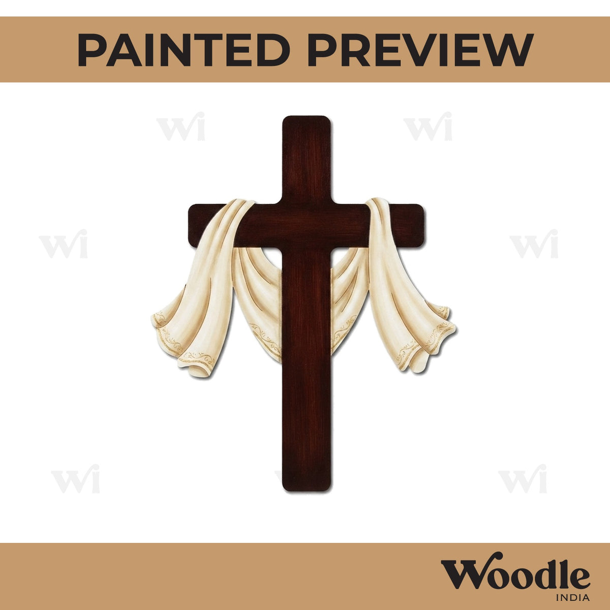 Christian Cross Pre Marked MDF Design 1