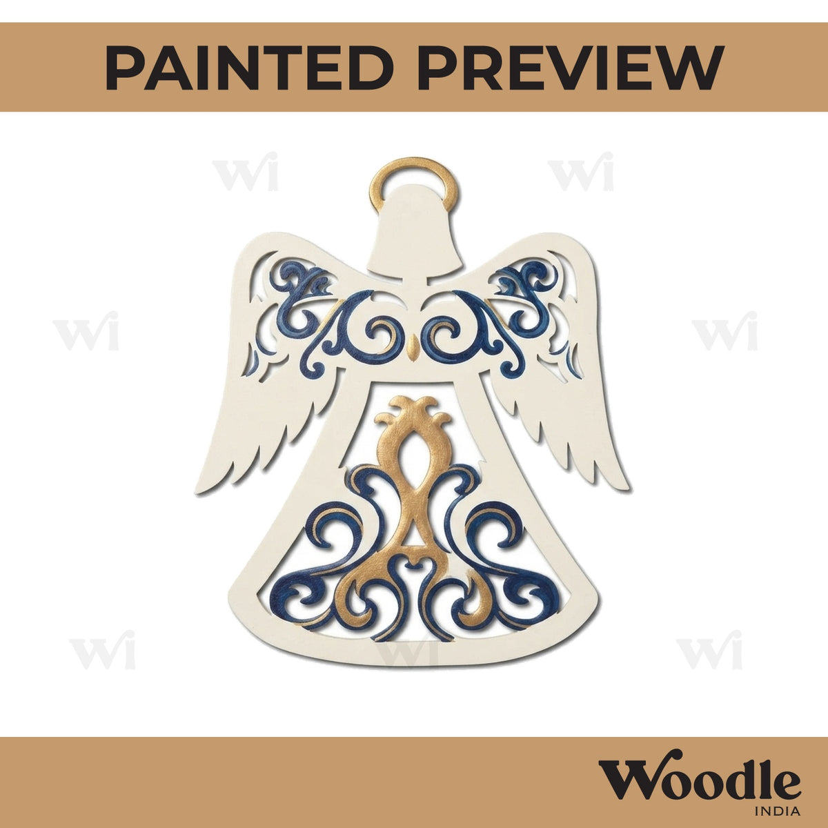 Christmas Angel Cutout MDF Design 3