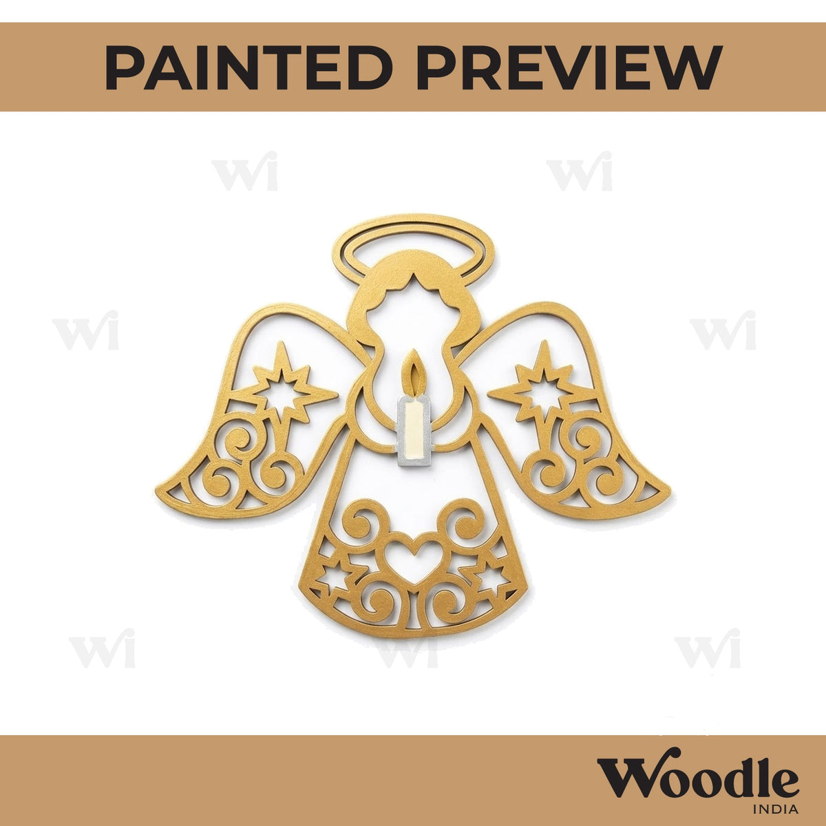Christmas Angel Cutout MDF Design 4