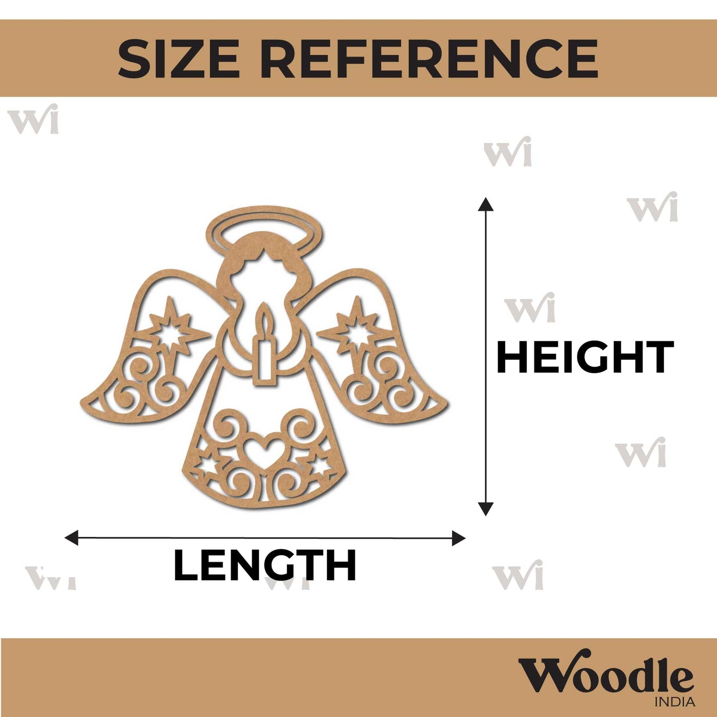 Christmas Angel Cutout MDF Design 4