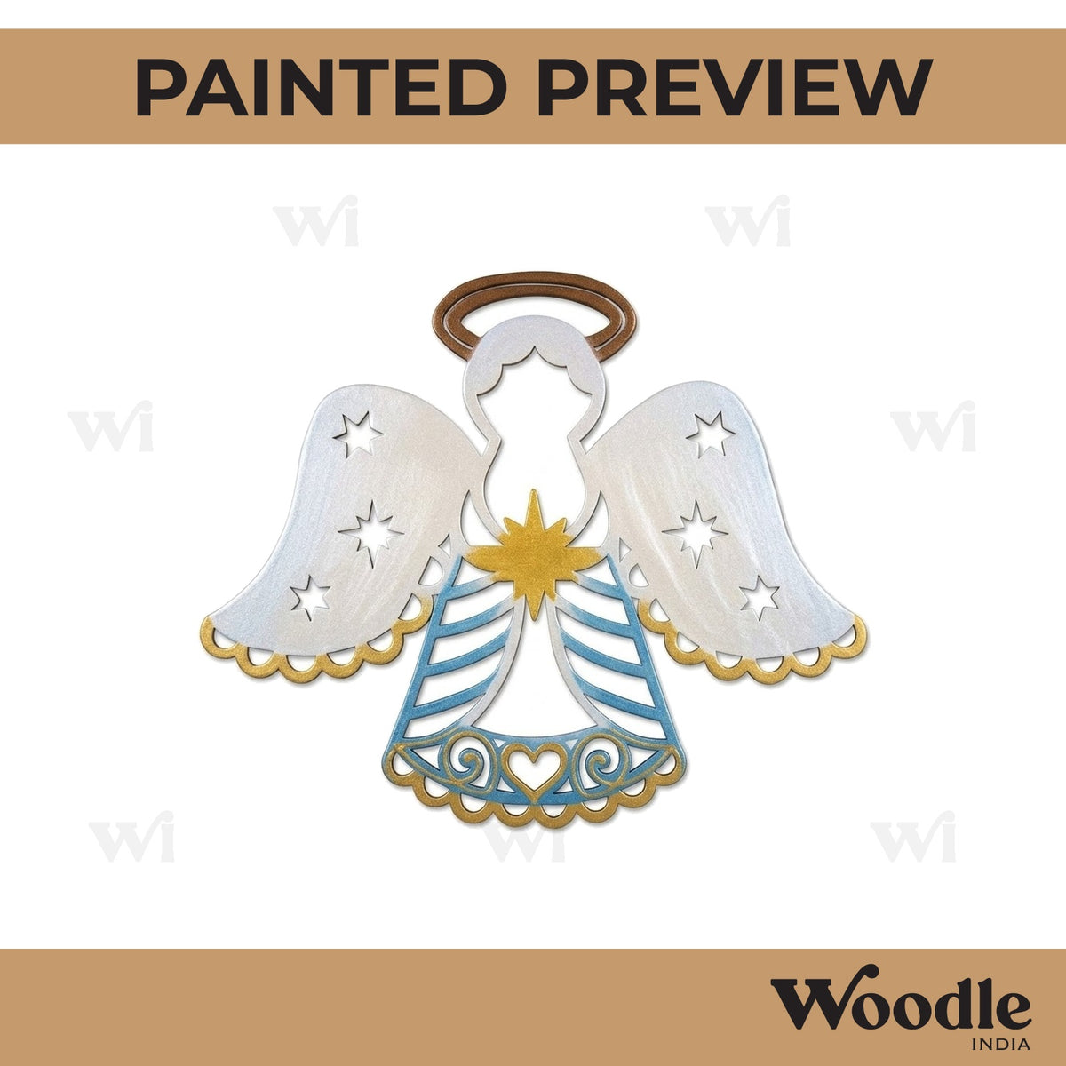 Christmas Angel Cutout MDF Design 5