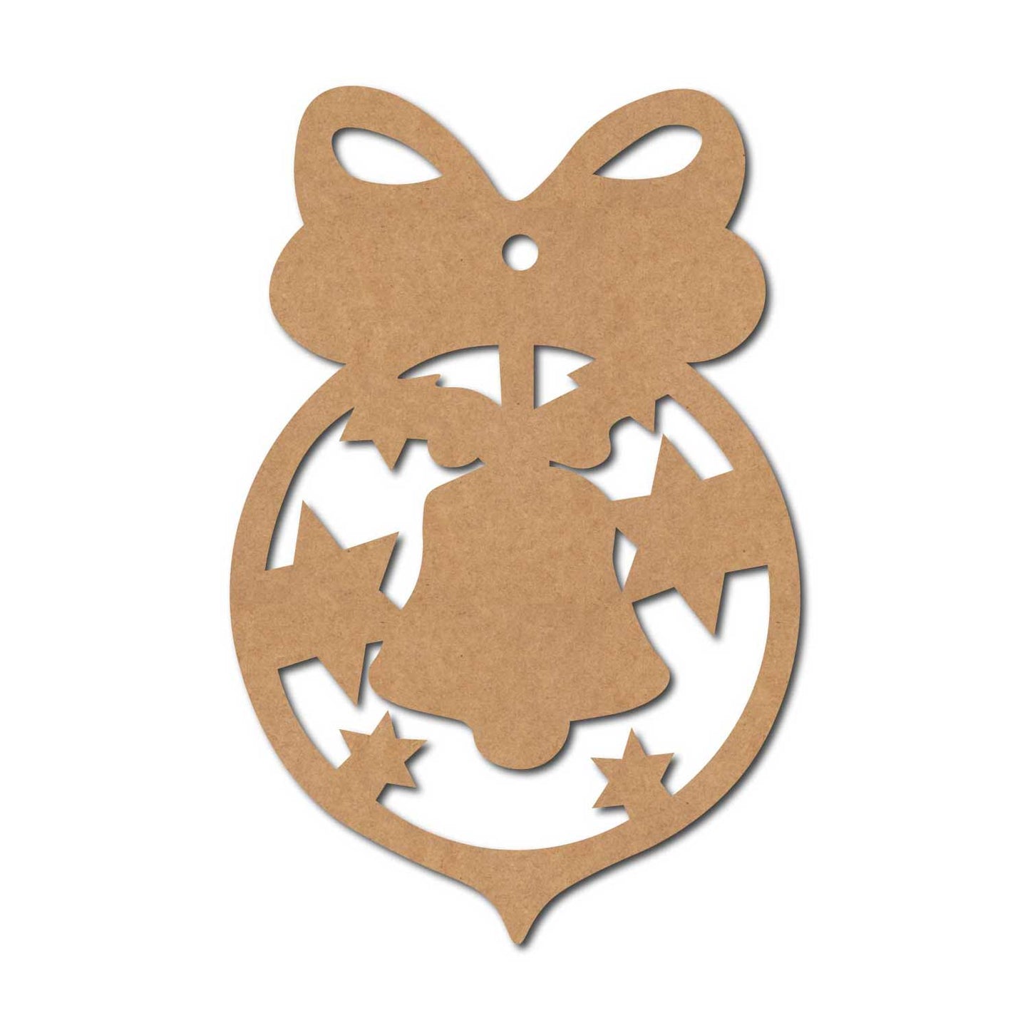 Christmas Bell Ornament Cutout MDF Design 1